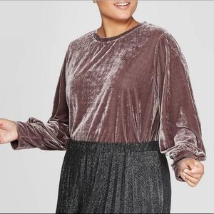 Deep Lavender Velvet Blouse